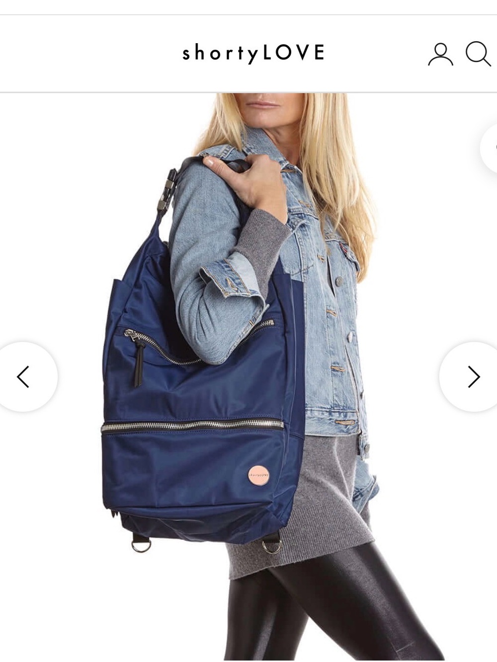 ShortyLOVE Navy Lightweight Everyday Backpack